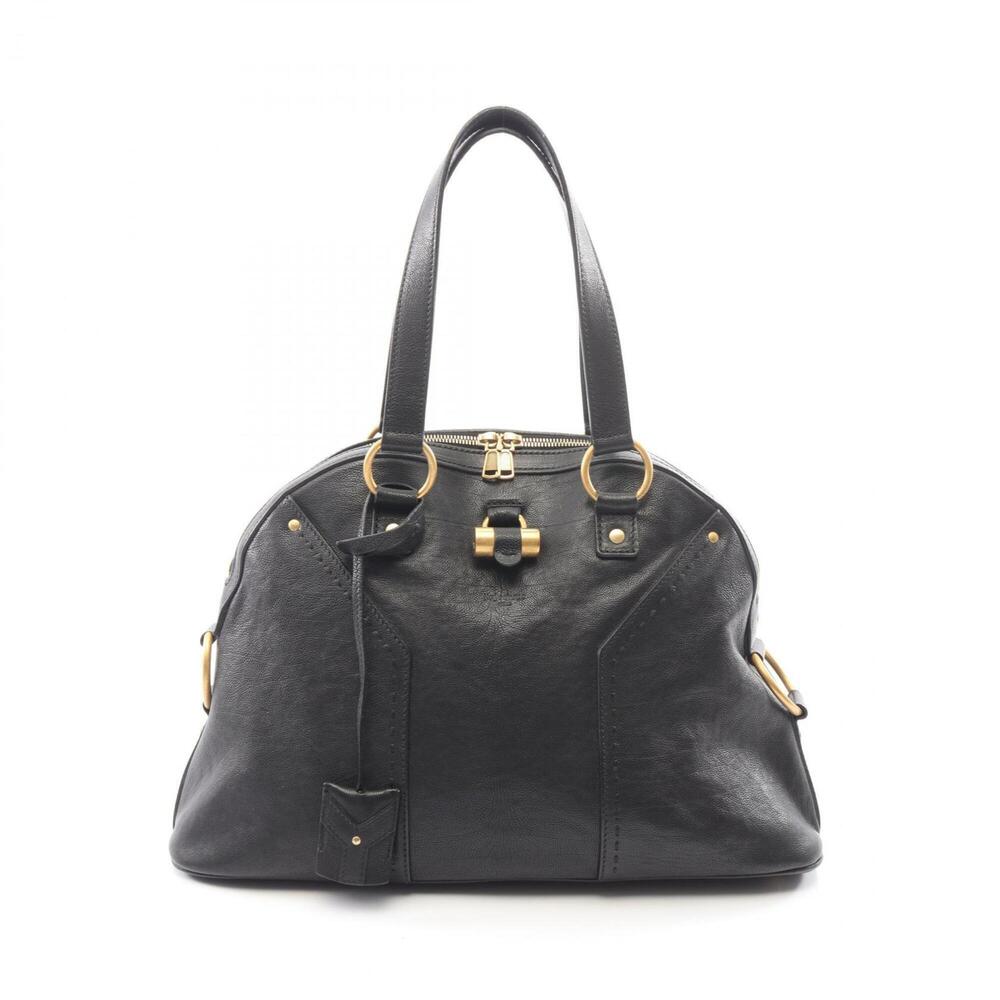 Yves Saint Laurent Muse Two Handbag, Leather, Women's, Black
